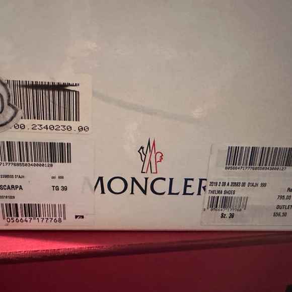 moncler women's thelma sarpa sneaker shoes size 39, black with white bottom - Picture 3 of 8